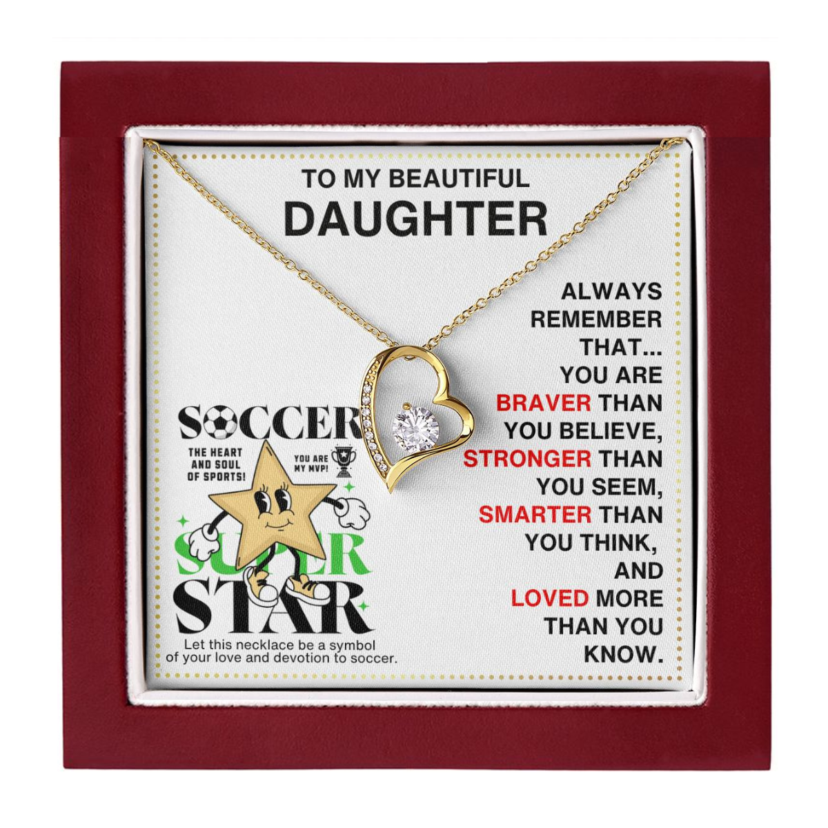 JGF Jewelry Gifts for Family Soccer Necklace For Girls 8-12