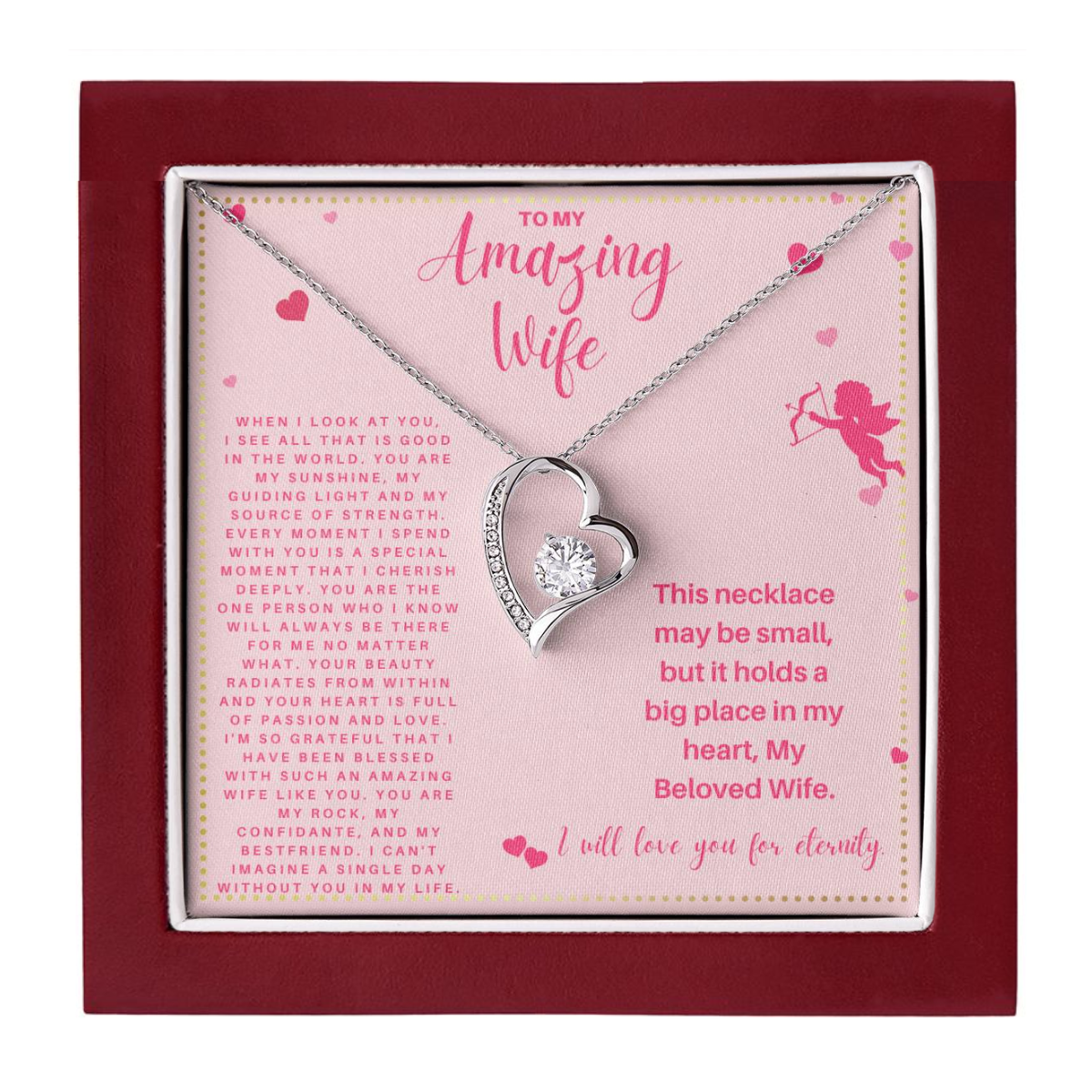 JGF Jewelry Gifts for Family To My Amazing Wife Necklace