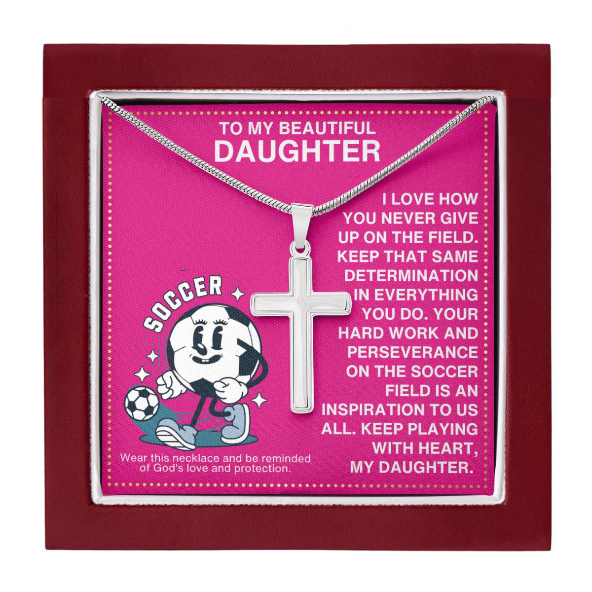 JGF Jewelry Gifts for Family Soccer Necklace For Girls Sterling Silver