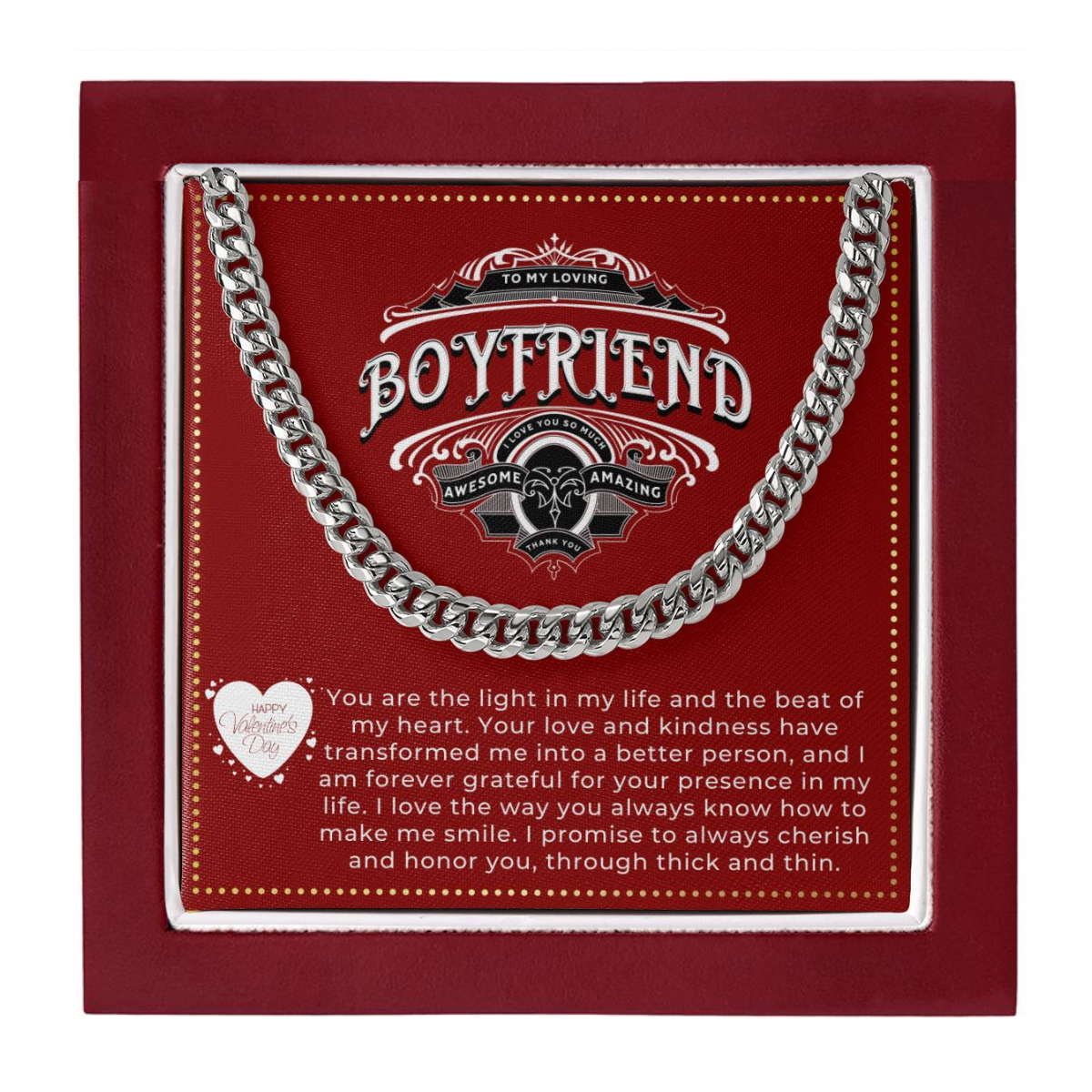 JGF Jewelry Gifts for Family Valentines Day Gifts For Boyfriend Long Distance