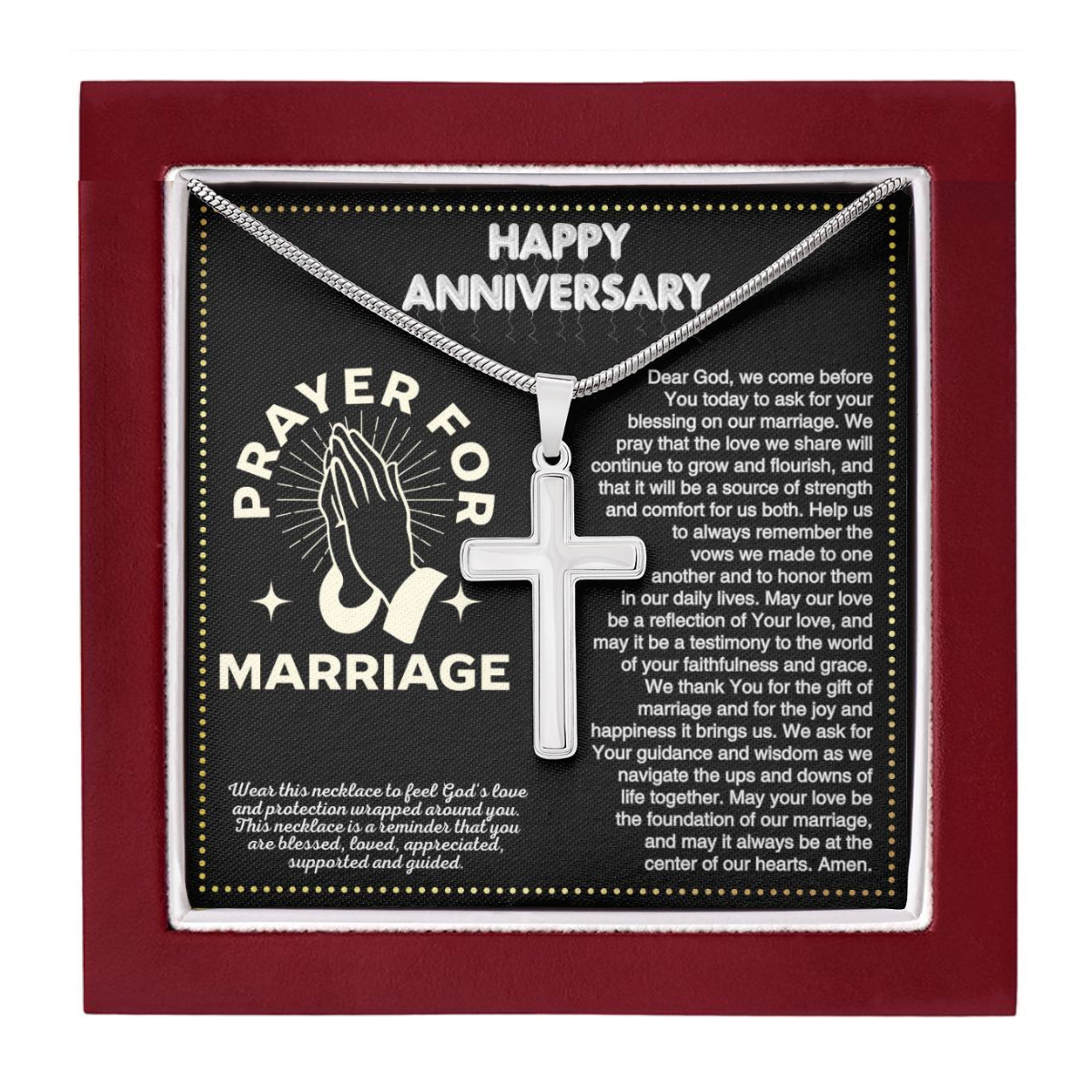 JGF Jewelry Gifts for Family Catholic Marriage Prayer Gift For Wedding