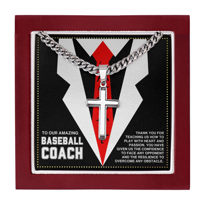 JGF Jewelry Gifts for Family Baseball Coach Necklace