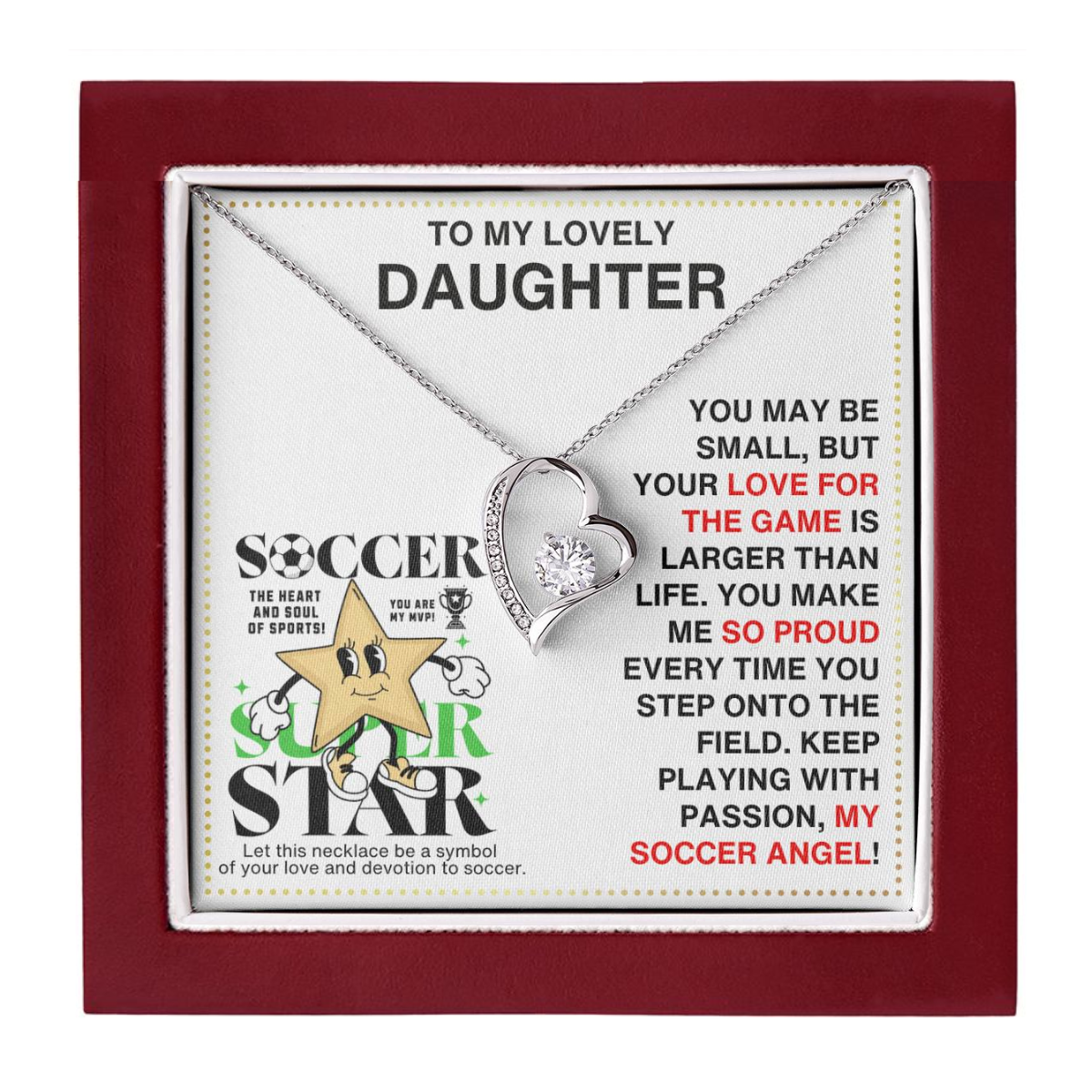 JGF Jewelry Gifts for Family Soccer Necklace For Girls