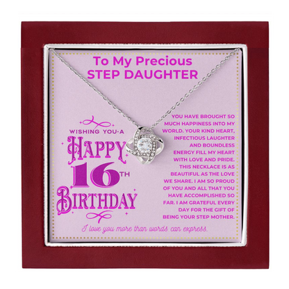 JGF Jewelry Gifts for Family Step Daughter Sweet 16 Birthday Card