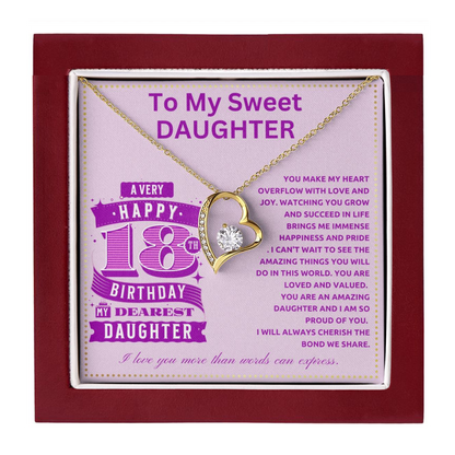 JGF Jewelry Gifts for Family 18th Birthday Card Daughter Turning 18 Year Old Ideas