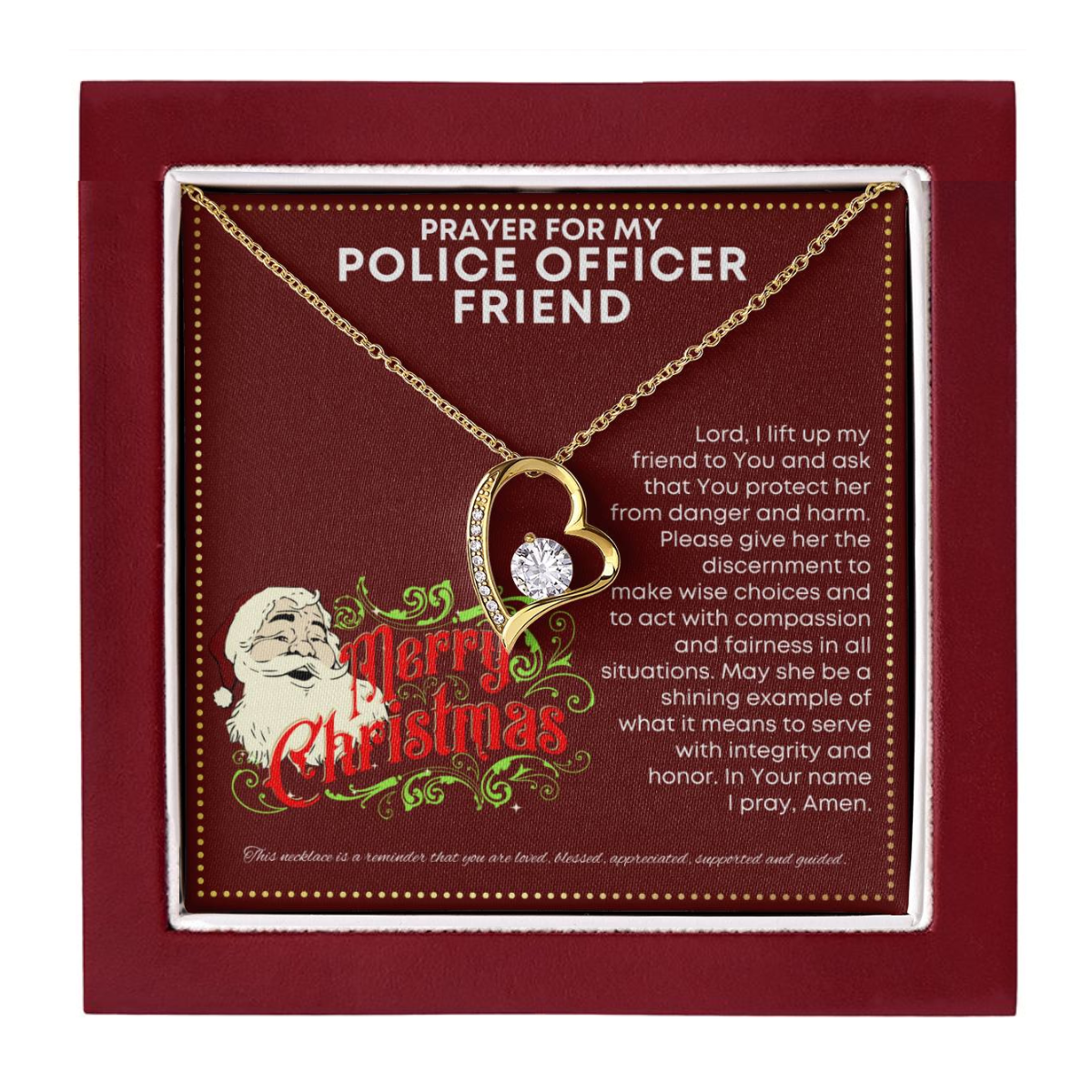 JGF Jewelry Gifts for Family My Friend Is A Police Officer Women