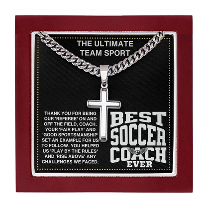 JGF Jewelry Gifts for Family Thank You Coach Soccer Card