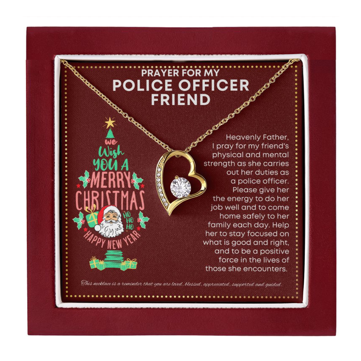 JGF Jewelry Gifts for Family Gift for Police Officer Friend Female Women