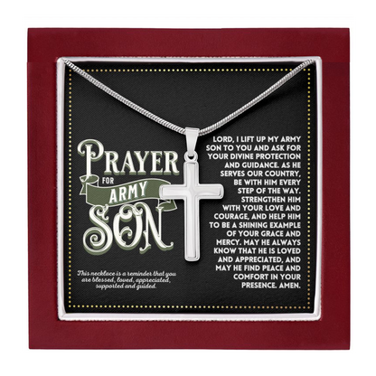 JGF Jewelry Gifts for Family My Son Is An Army Ranger US Army Prayer For Son
