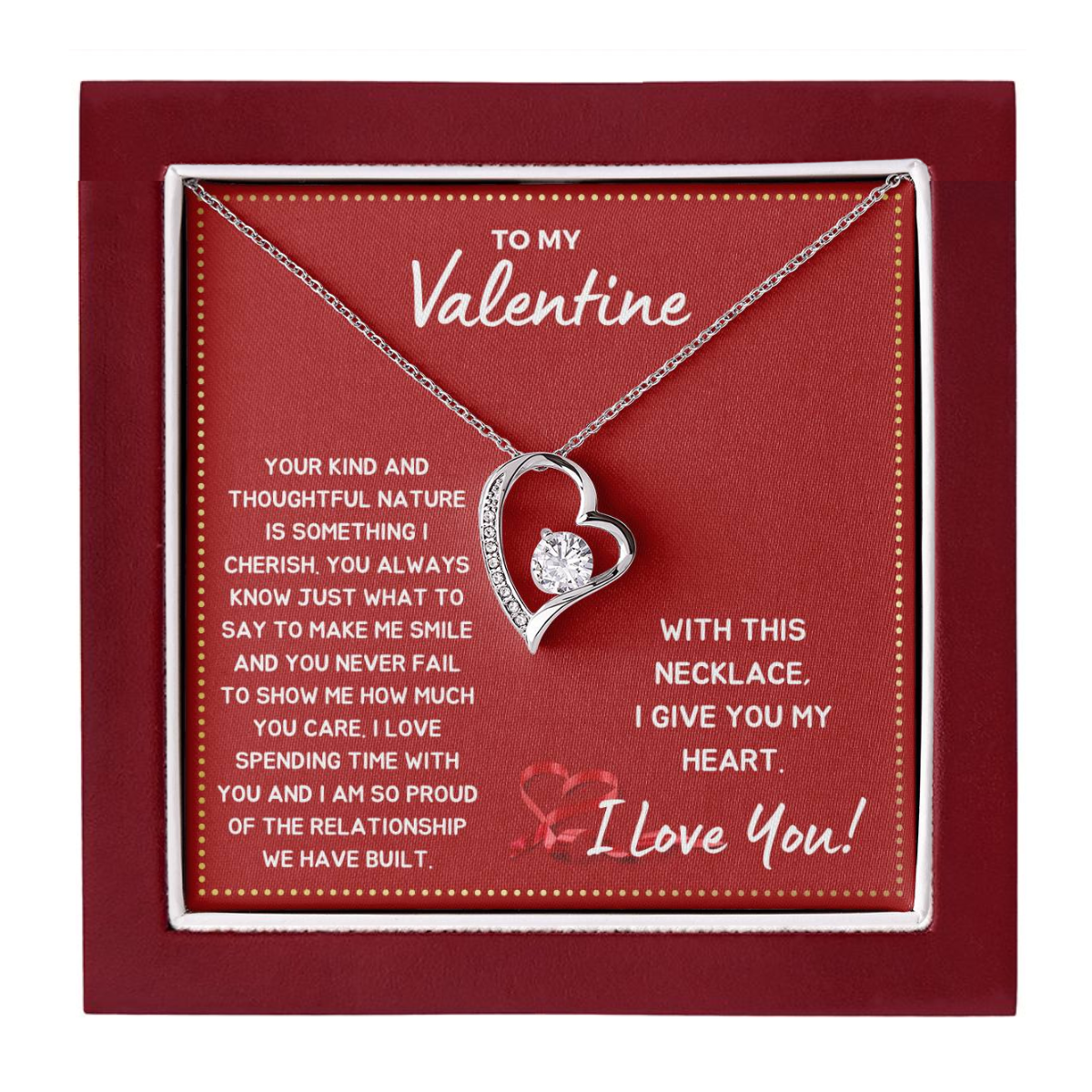 JGF Jewelry Gifts for Family Will You Be My Valentine Card For Her