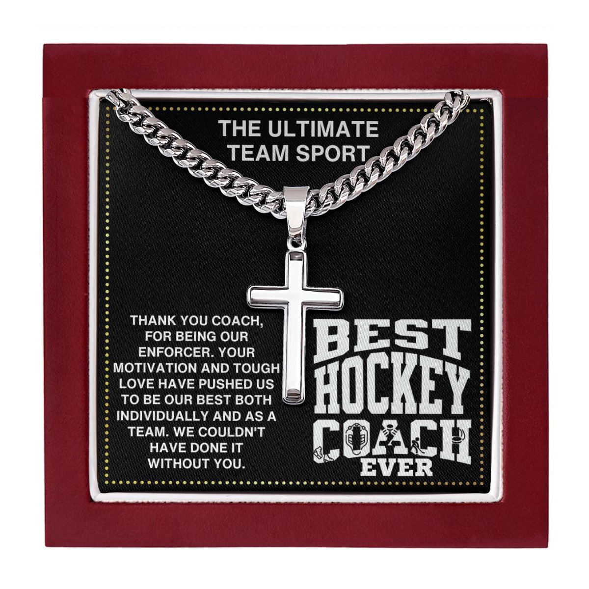 JGF Jewelry Gifts for Family Thank You Coach Field Hockey Necklace