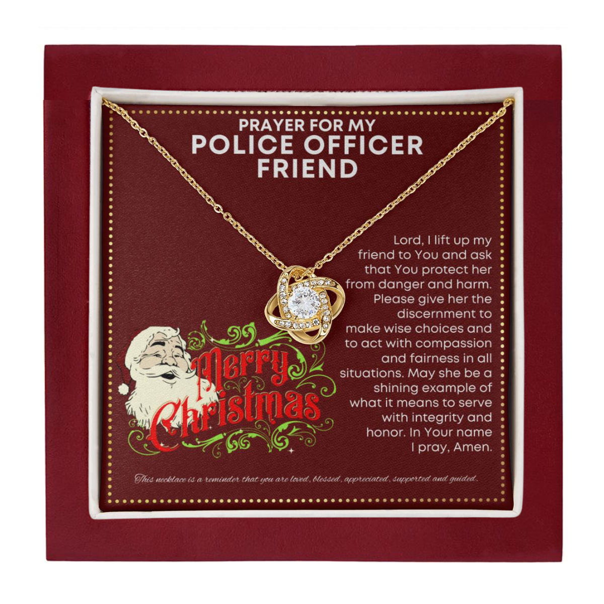 JGF Jewelry Gifts for Family Gift For My Female Police Office Friend