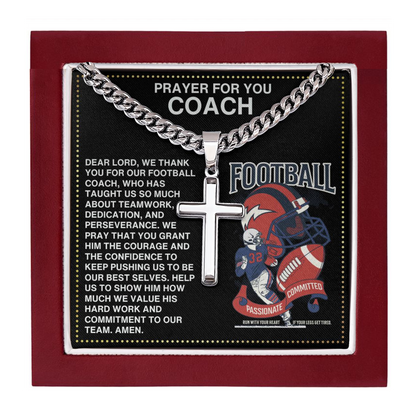 JGF Jewelry Gifts for Family Football Necklace For Coach