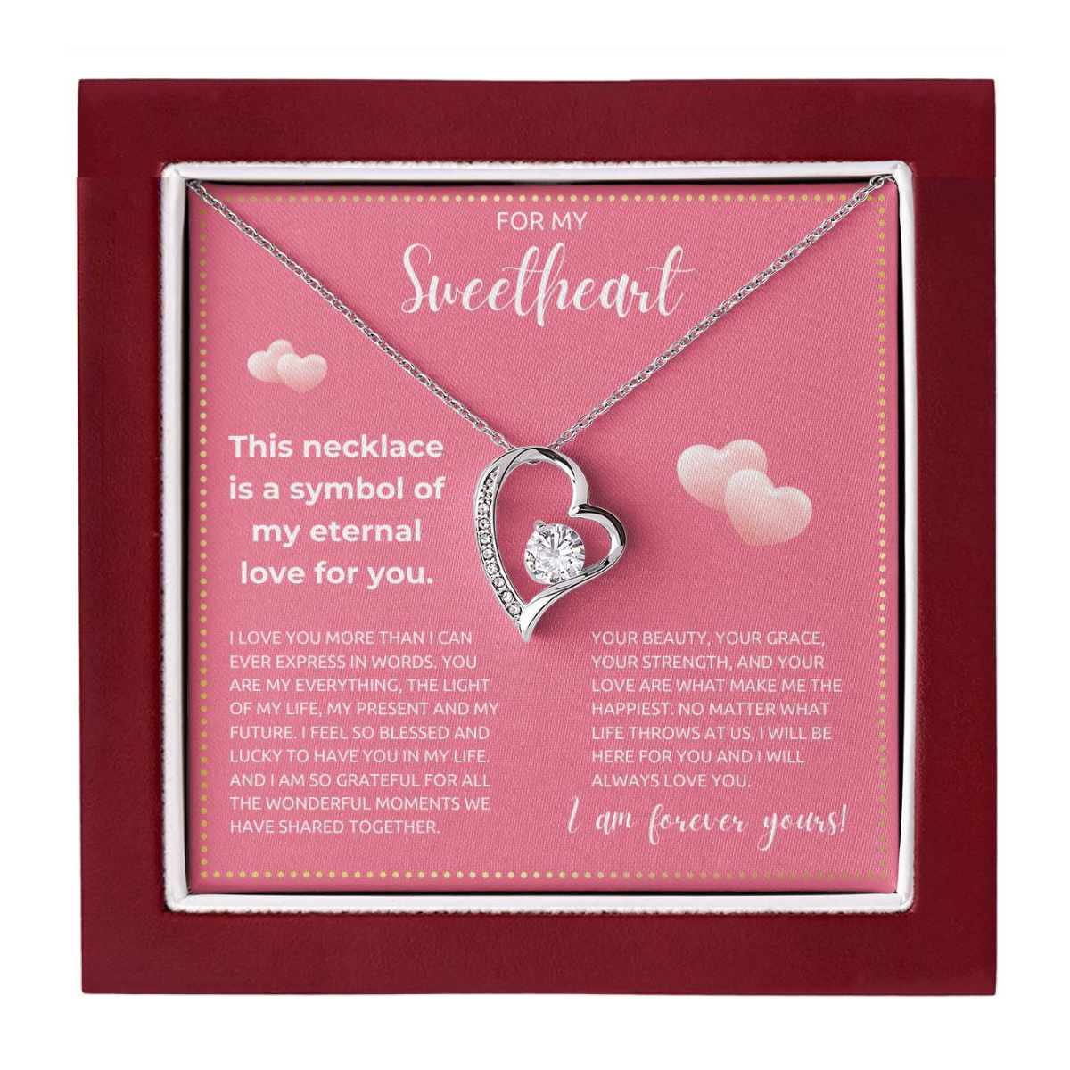 JGF Jewelry Gifts for Family To My Future Wife Necklace Heart