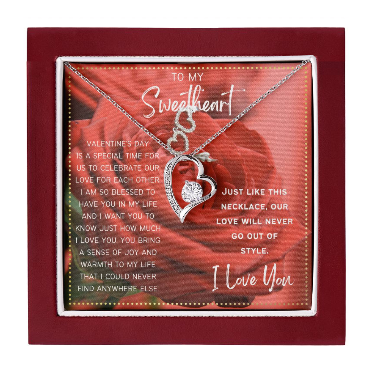 JGF Jewelry Gifts for Family Valentine's Gift To My Sweetheart Necklace