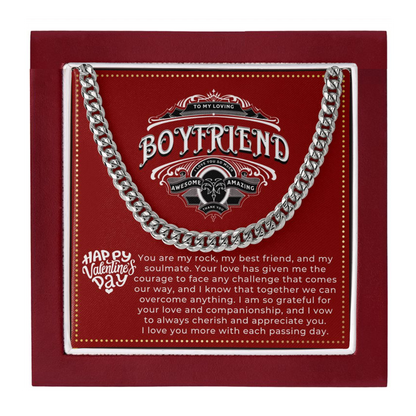 JGF Jewelry Gifts for Family Happy First Valentines Day Card for Boyfriend