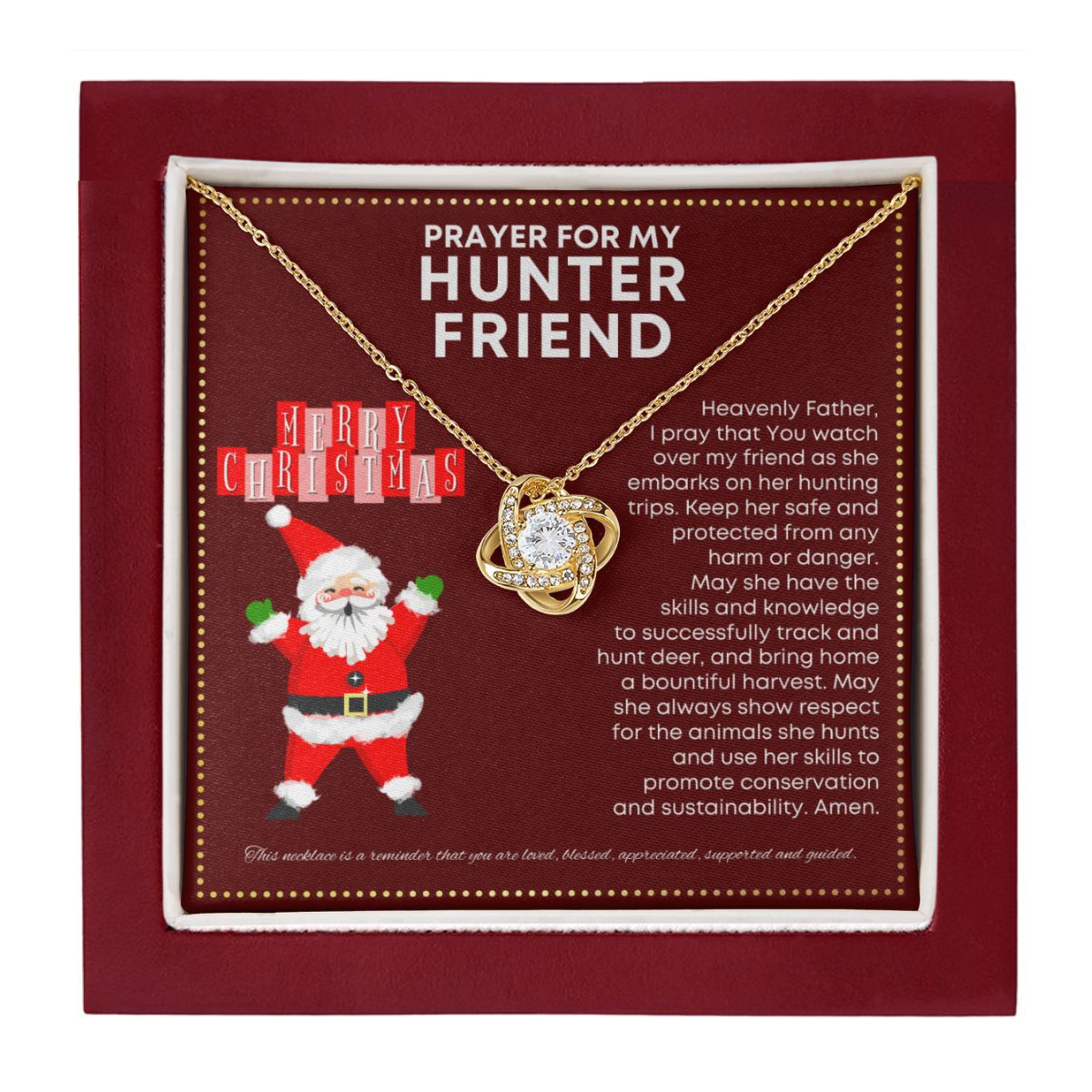 JGF Jewelry Gifts for Family Prayer For My Female Hunter Friend For Women