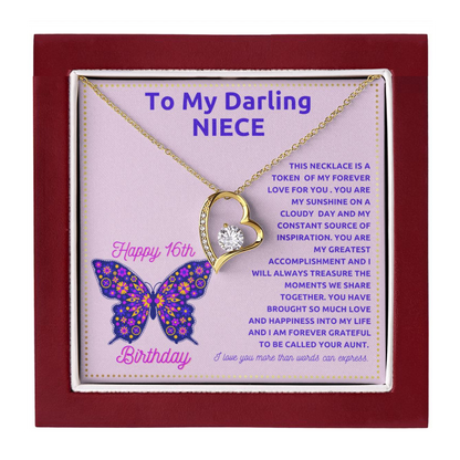 JGF Jewelry Gifts for Family Happy 16th Birthday Card For Niece From Aunt