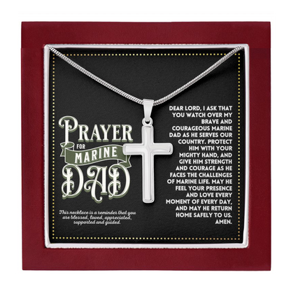 JGF Jewelry Gifts for Family Prayer For My Dad Is A Marine I Love My Marine Necklace