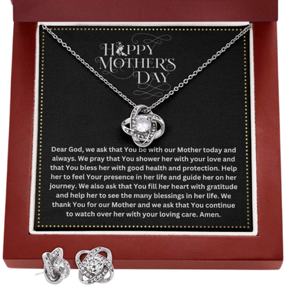 JGF Jewelry Gifts for Family | Prayer for Mom on Mother's Day | Send Love Gift Basket Items Ideas | Fancy Necklace and Earring Sets for Women