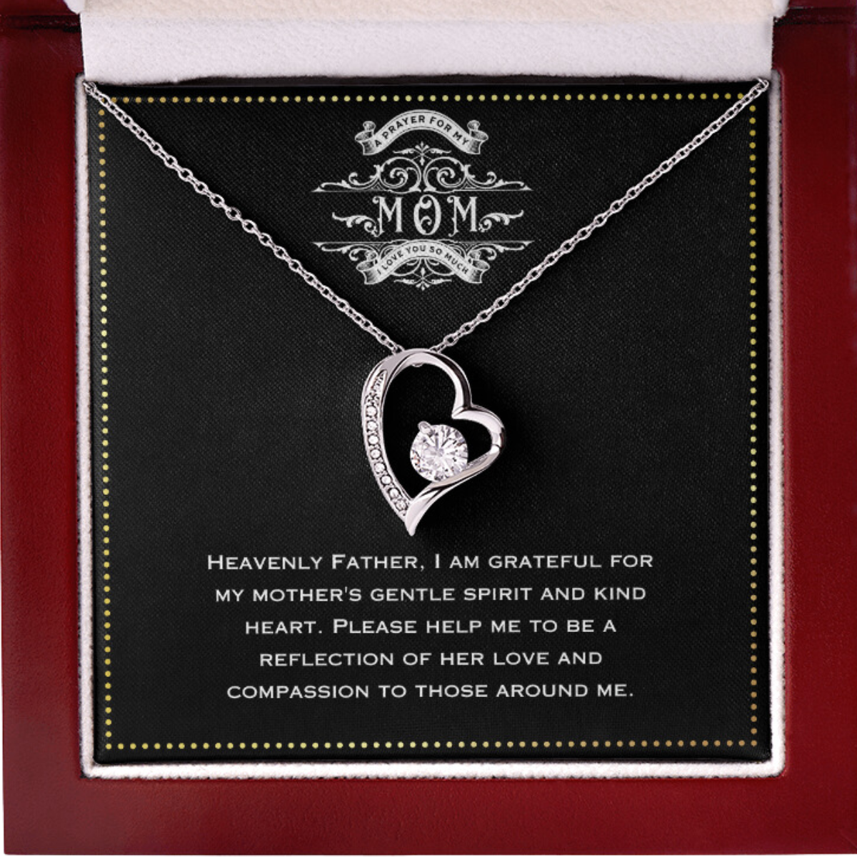 JGF Jewelry Gifts for Family - A Prayer for My Mom | Mothers Day Necklace Gift form Mom from Daughter