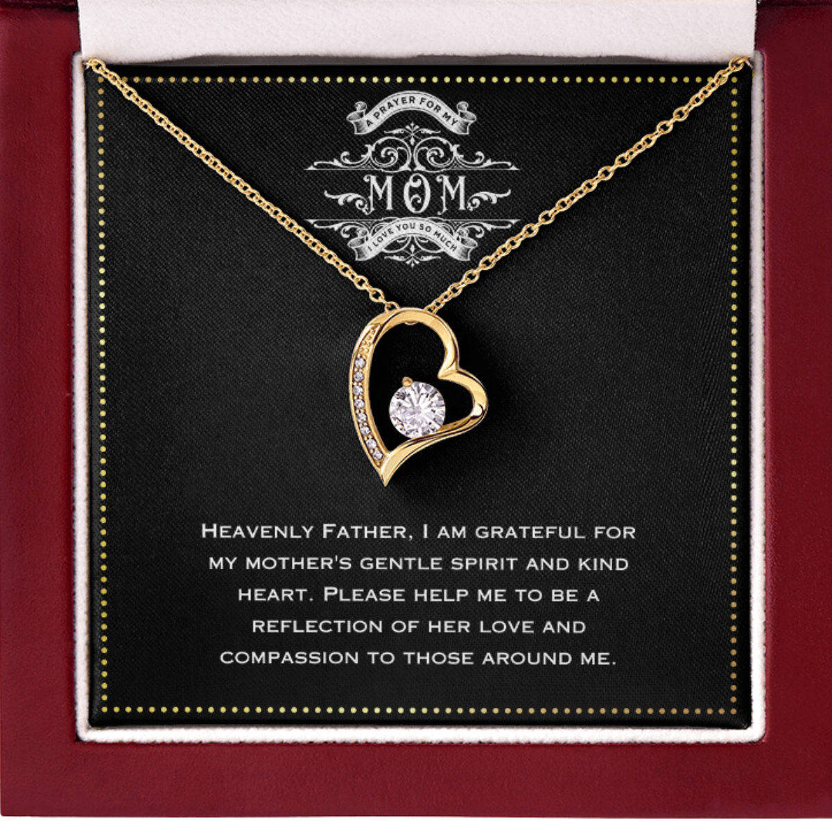 JGF Jewelry Gifts for Family - A Prayer for My Mom | Mothers Day Necklace Gift form Mom from Daughter