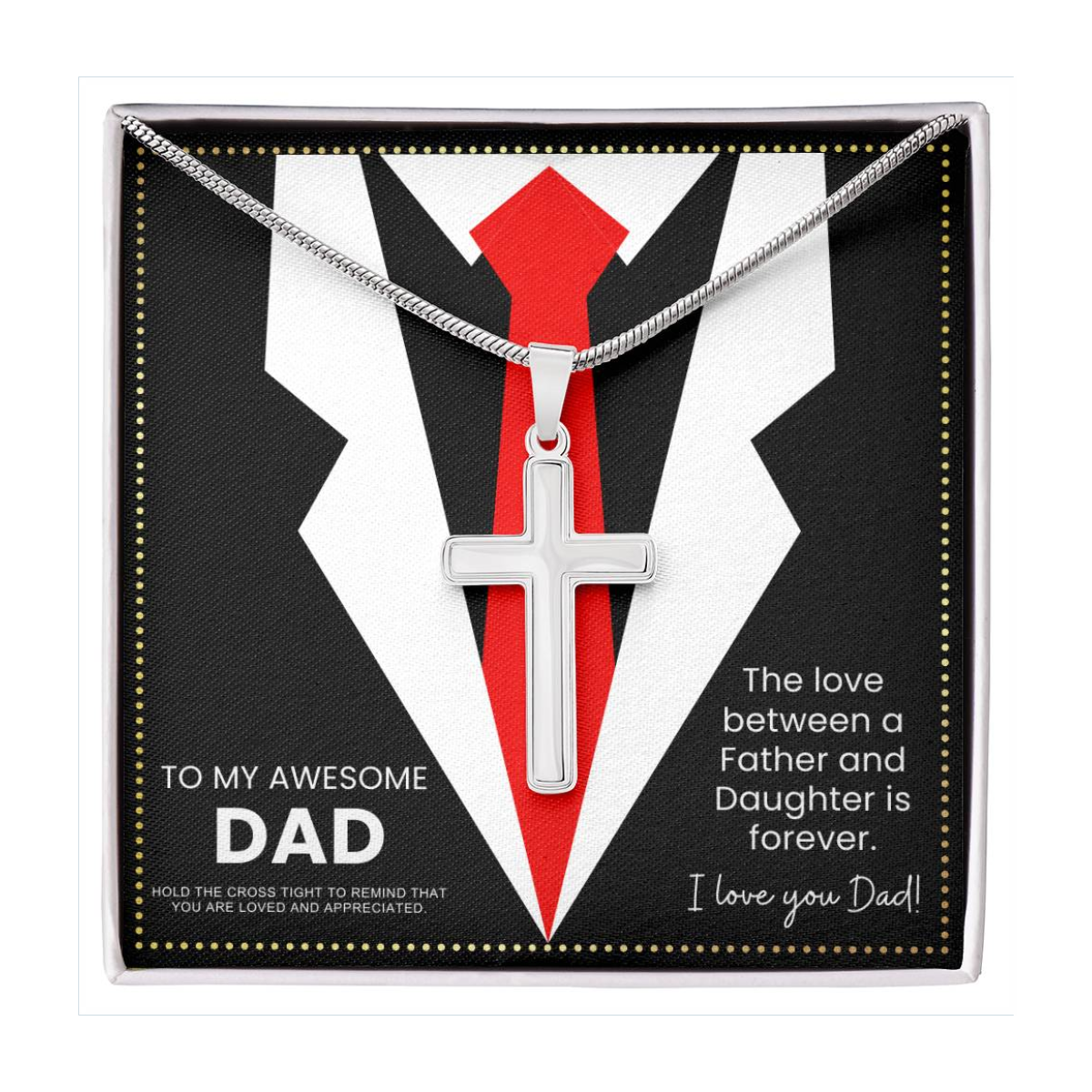 JGF Jewelry Gifts for Family Dad Birthday Card From Daughter