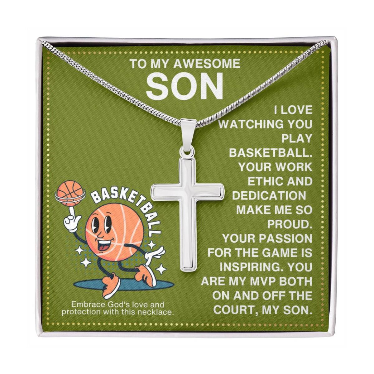 JGF Jewelry Gifts for Family Basketball Necklace For Boys