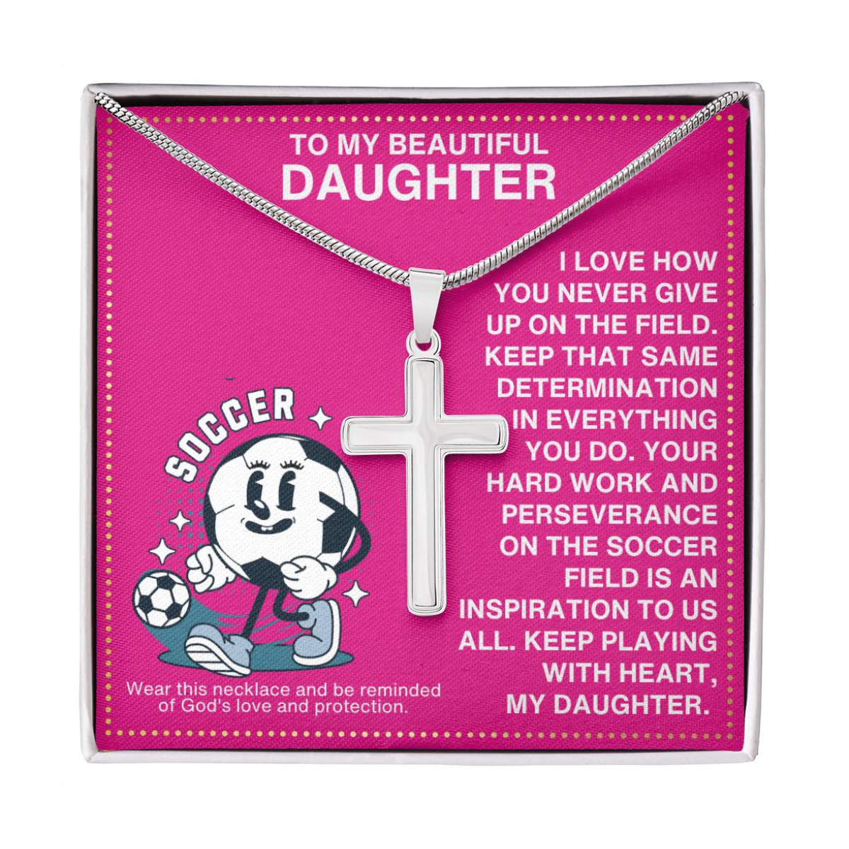 JGF Jewelry Gifts for Family Soccer Necklace For Girls Sterling Silver