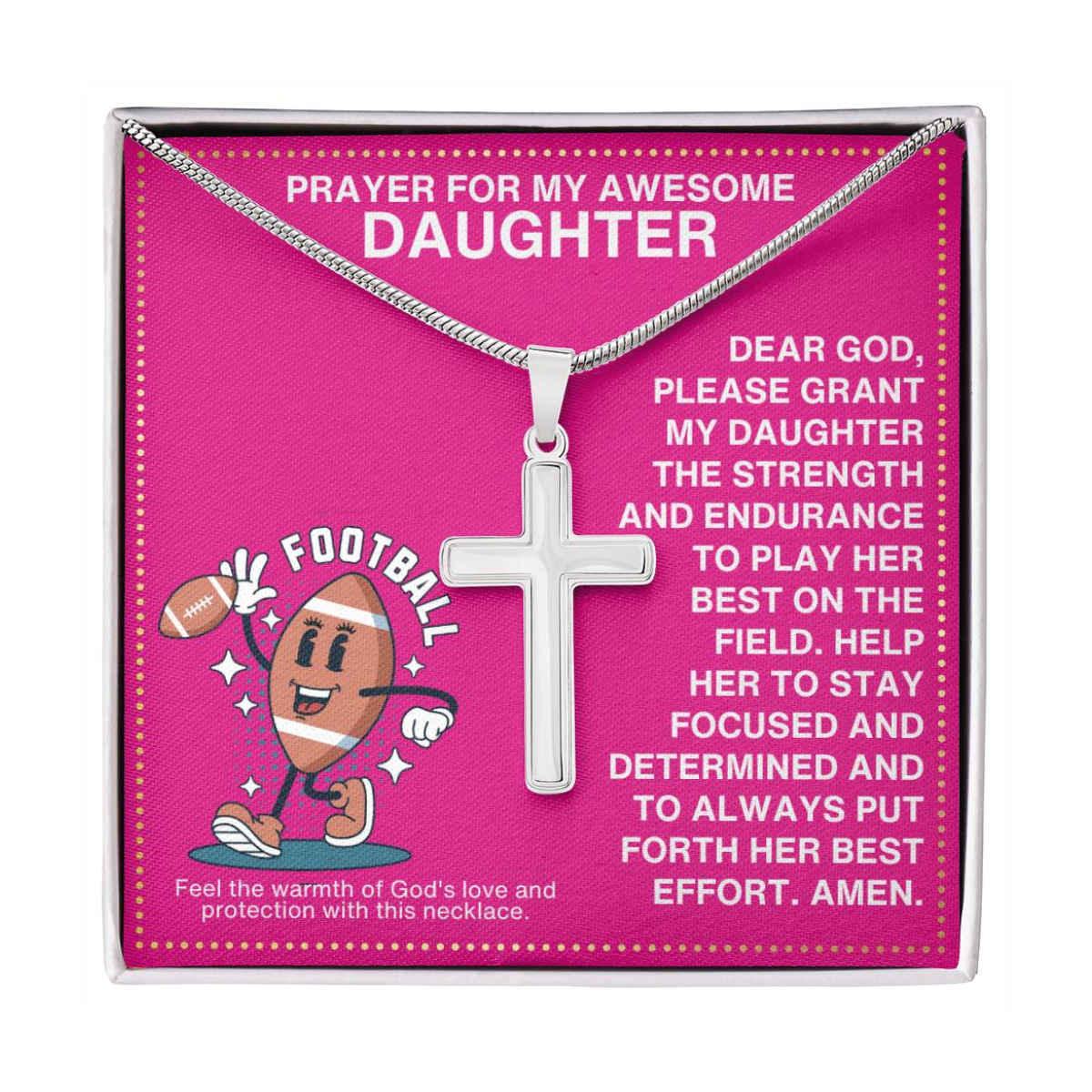 JGF Jewelry Gifts for Family Football Necklace For Girls