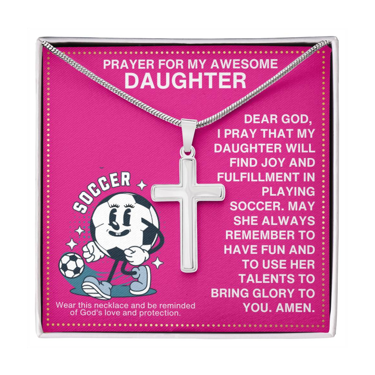 JGF Jewelry Gifts for Family Girls Soccer Necklace Ages 8-12