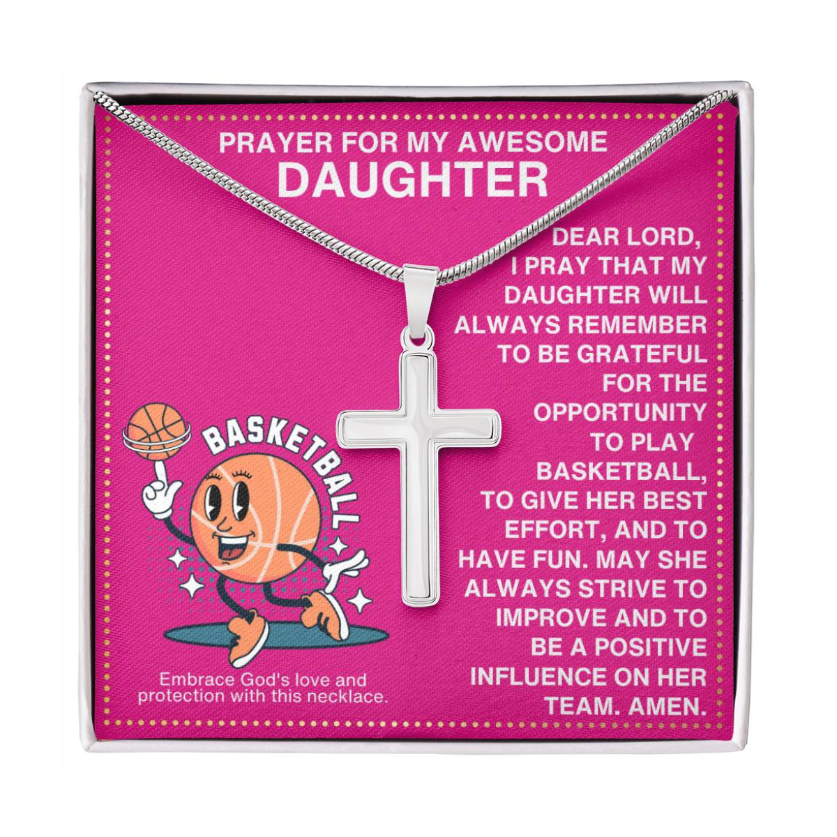 JGF Jewelry Gifts for Family Basketball Necklaces For Teen Girls