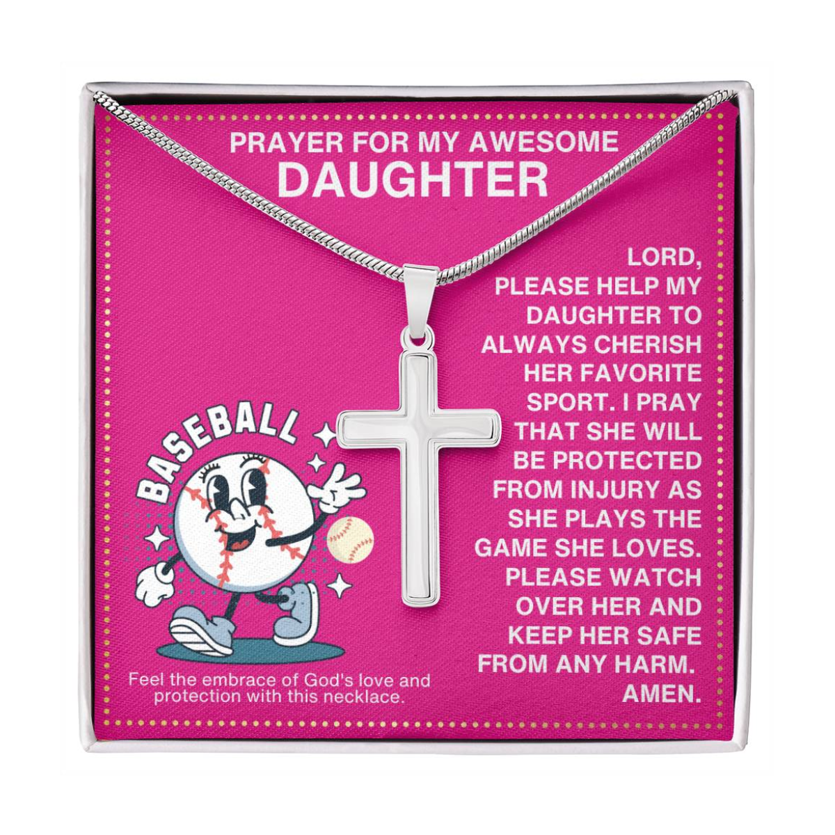 JGF Jewelry Gifts for Family Basketball Necklaces Cross For Girls