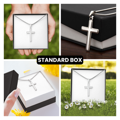 JGF Jewelry Gifts for Family Message of Love Daughter's Cross Necklace With Love From Mom