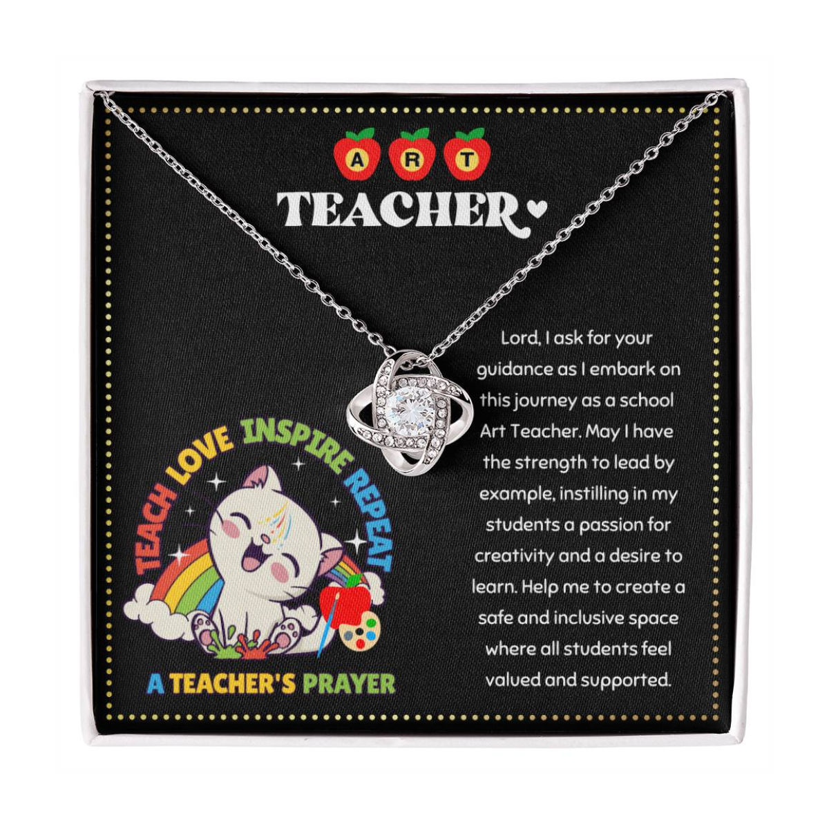 JGF Jewelry Gifts for Family Necklace Gift For Art Teacher Woman On Appreciation Day