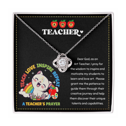 JGF Jewelry Gifts for Family Elementary Back To School Gift For Art Teacher Woman Necklace