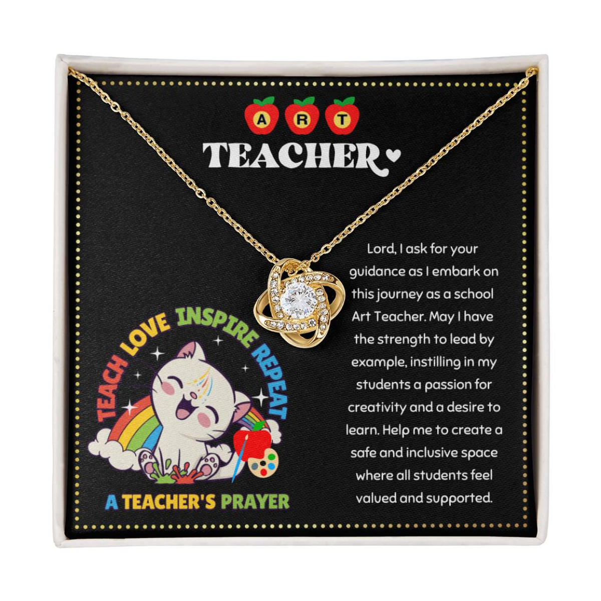 JGF Jewelry Gifts for Family Necklace Gift For Art Teacher Woman On Appreciation Day