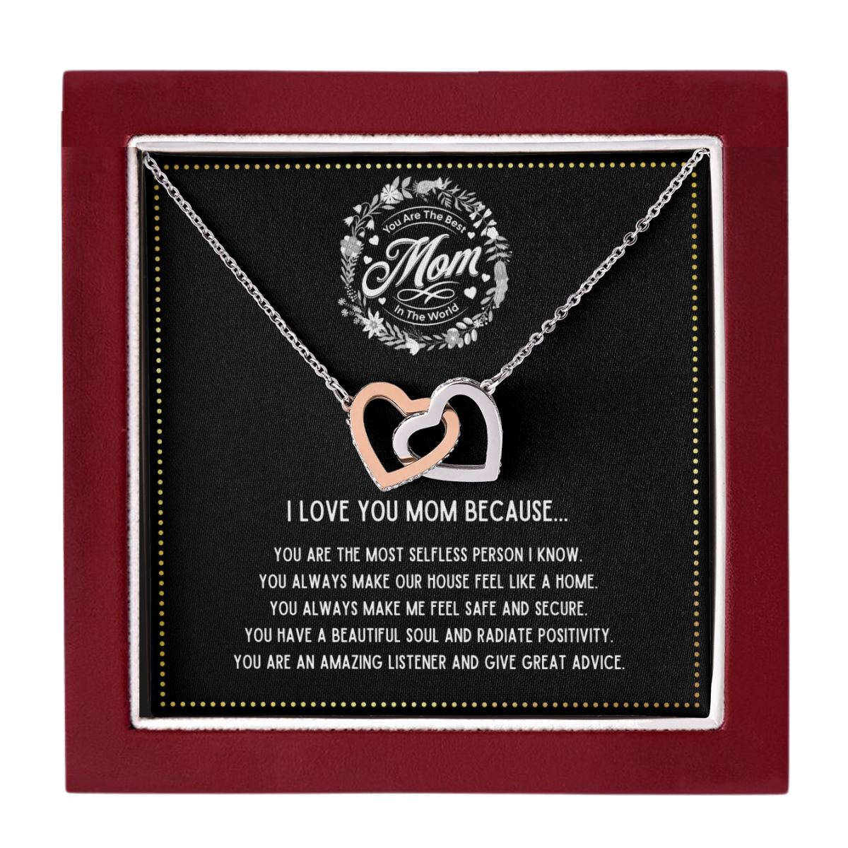 JGF Jewelry Gifts for Family - Silver Heart Pendant Necklace Mothers Day Gift For Aunt From Niece And Nephew