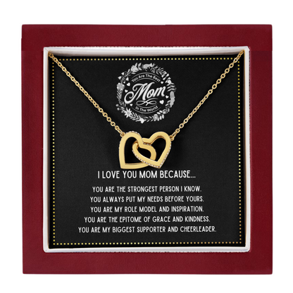 JGF Jewelry Gifts for Family - Mothers Day Gift I Love Mom Heart Pendant Necklace From Son And Daughter In Law
