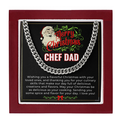 JGF Jewelry Gifts for Family | My Dad Is An Amazing Chef | Men Choker Necklace Pendant Christmas Xmas Gifts For Daddy