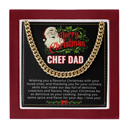JGF Jewelry Gifts for Family | My Dad Is An Amazing Chef | Men Choker Necklace Pendant Christmas Xmas Gifts For Daddy