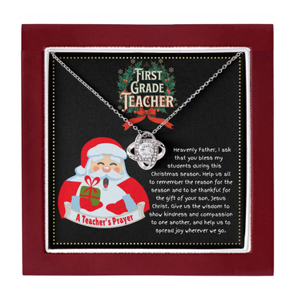 JGF Jewelry Gifts for Family Teacher Teach Tiny Humans  First Grade 1st Christmas Prayer Gifts