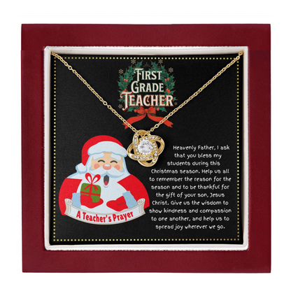 JGF Jewelry Gifts for Family Teacher Teach Tiny Humans  First Grade 1st Christmas Prayer Gifts