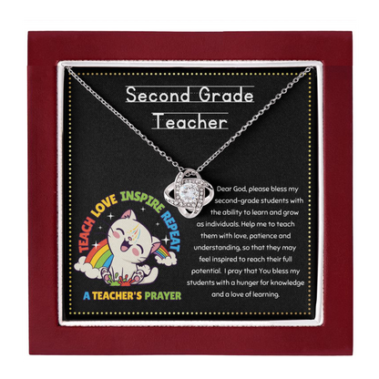 JGF Jewelry Gifts for Family A Prayer for Second Grade Teacher Retirement Gifts