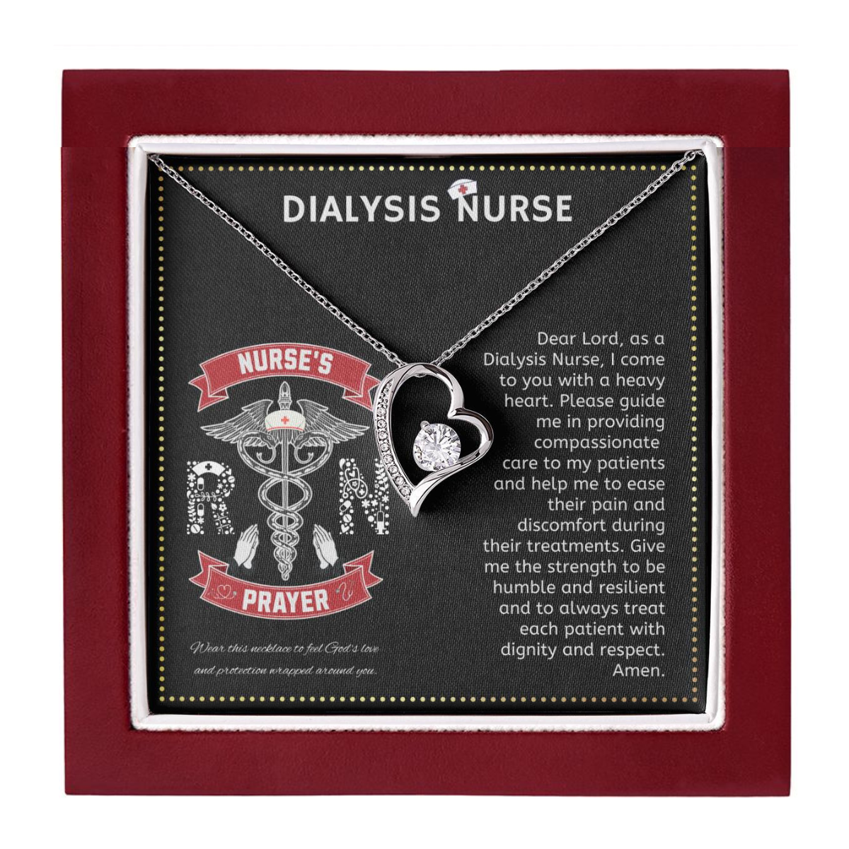 JGF Jewelry Gifts for Family | Dialysis Nurse Gifts for Women | Nurses Prayer Necklace Sterling Silver