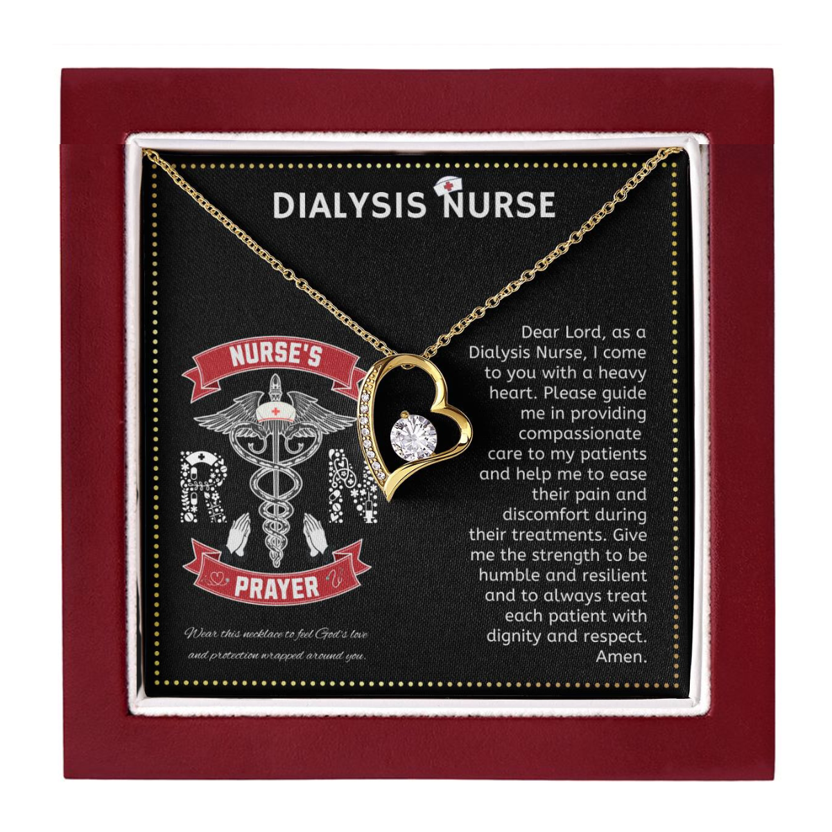 JGF Jewelry Gifts for Family | Dialysis Nurse Gifts for Women | Nurses Prayer Necklace Sterling Silver