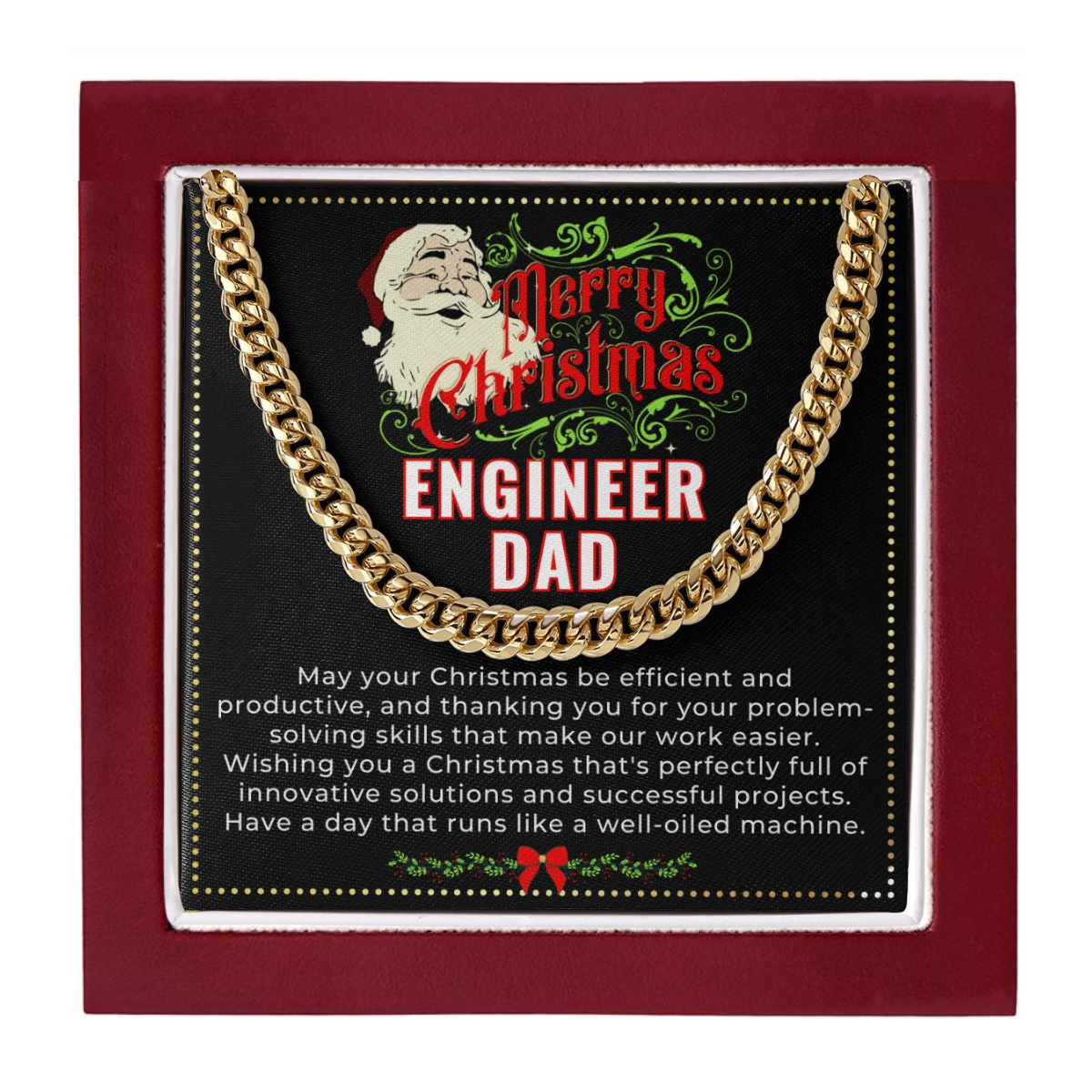 JGF Jewelry Gifts for Family | My Dad Is An Electrical Engineer | Xmas Christmas Gifts For Daddy From Daughter And Son