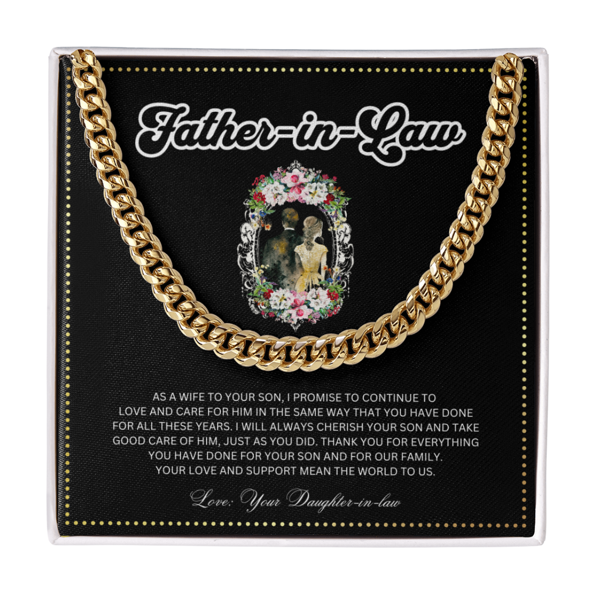 JGF Jewelry Gifts for Family | Father In Law Gift From Daughter In Law Day Of Wedding Gifts