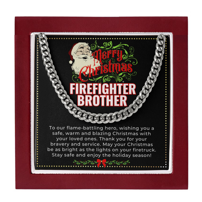 JGF Jewelry Gifts for Family | My Brother Is My Favorite Proud Firefighter Dad | Christmas Necklace Gifts For Men