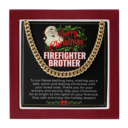 JGF Jewelry Gifts for Family | My Brother Is My Favorite Proud Firefighter Dad | Christmas Necklace Gifts For Men